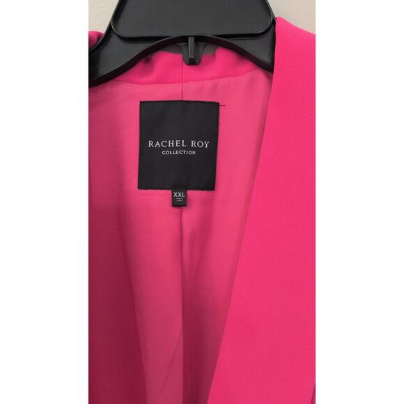 Rachel Roy Hot Pink Blazer XXL with Waist Tie - Picture 3 of 4